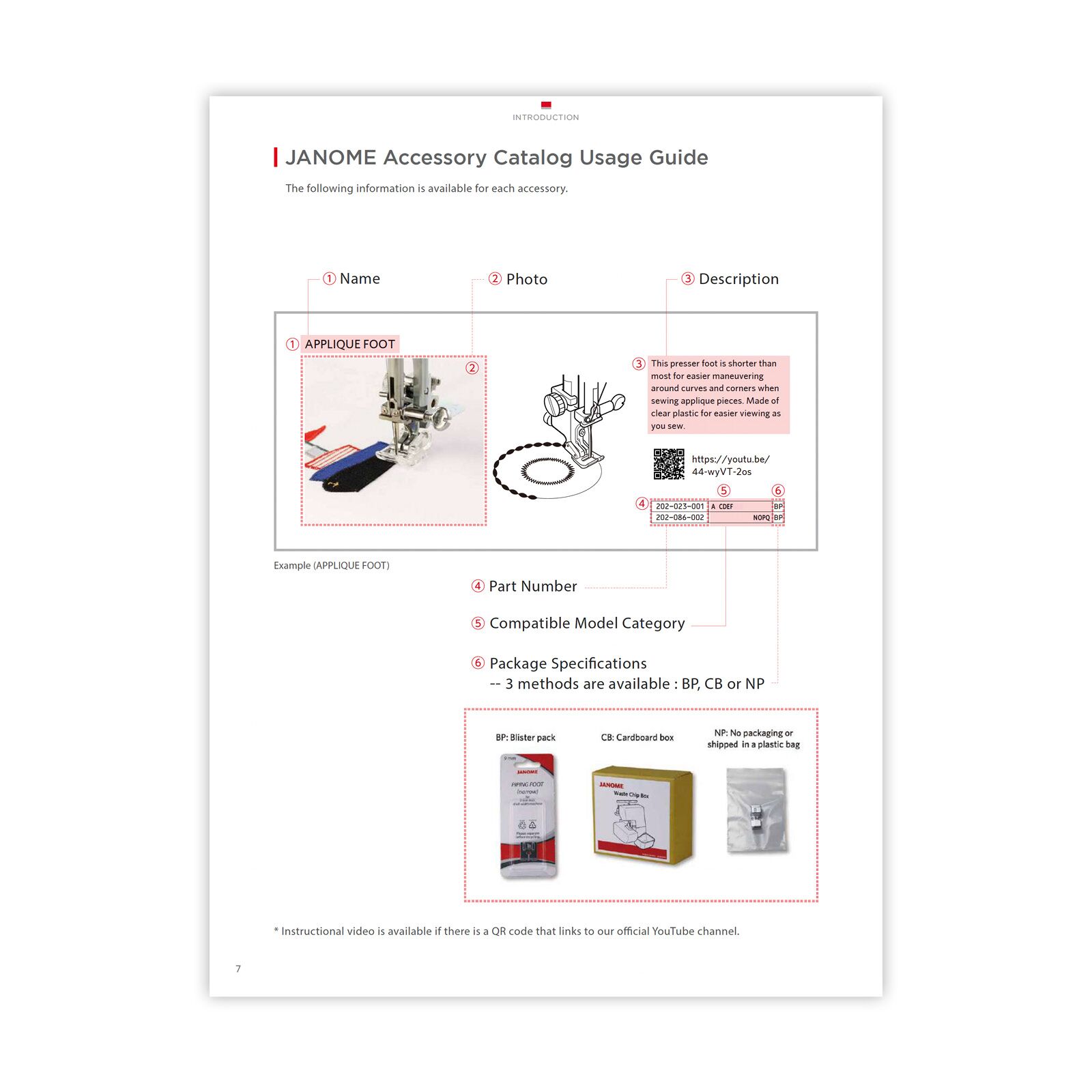 Accessory Catalogue - Janome