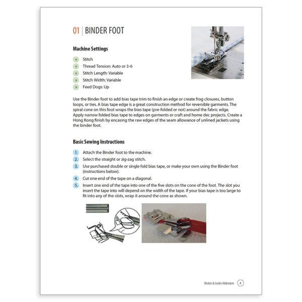 Presser Foot Workbook - Binders and Guides Addendum - Image 4