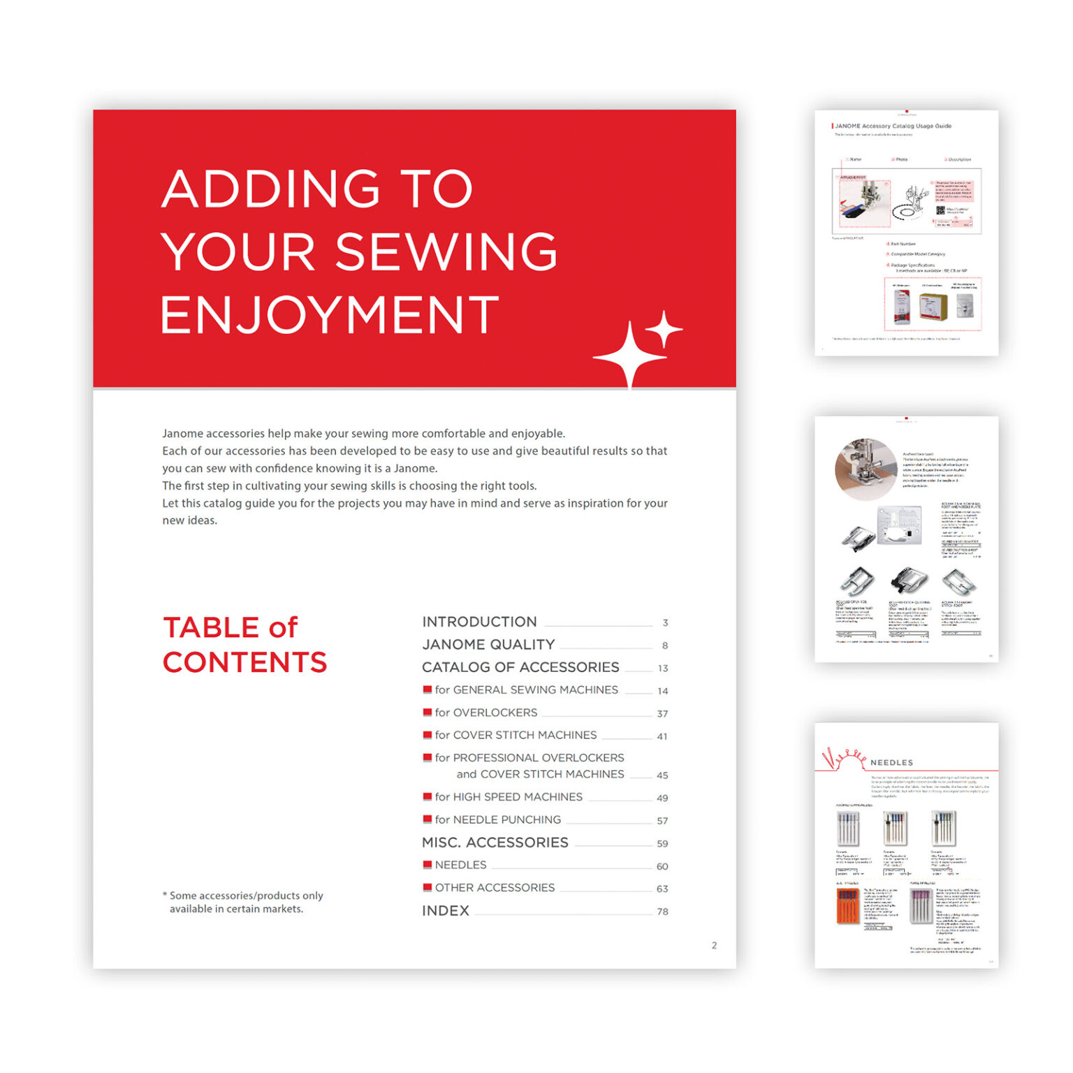 Accessory Catalogue Janome